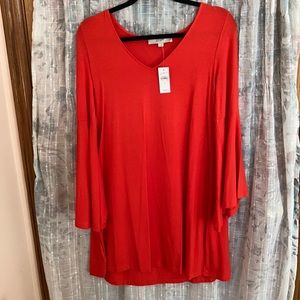 NWT. Loft dress with bell sleeves